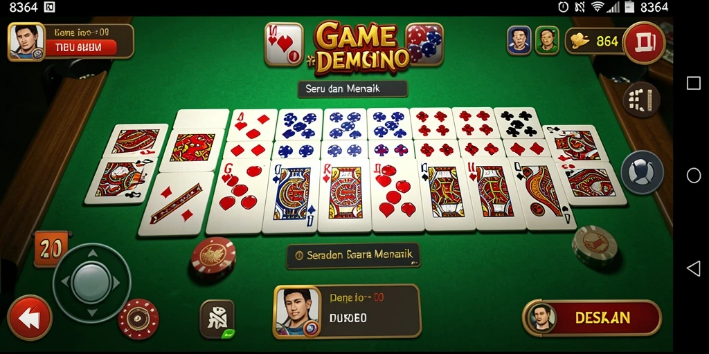 Tangkapan layar gameplay <strong>8364</strong> menunjukkan keseruan bermain Domino.