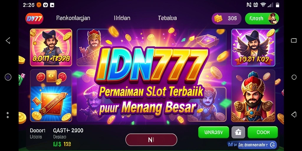 Gameplay menarik dari permainan slot IDN777 dengan tema beragam.