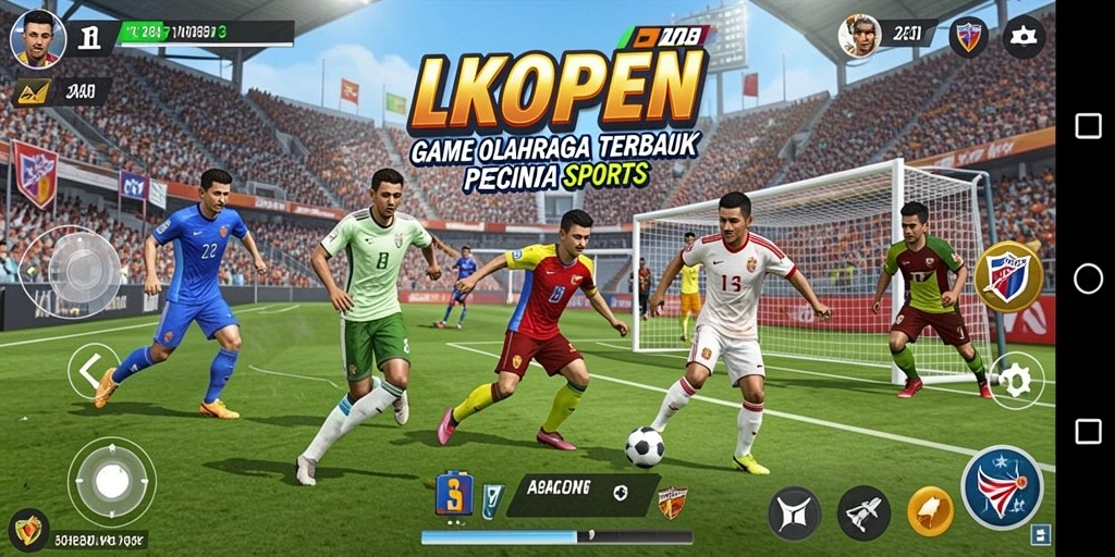 Screenshot LKOPEN menampilkan aksi seru dalam pertandingan olahraga.