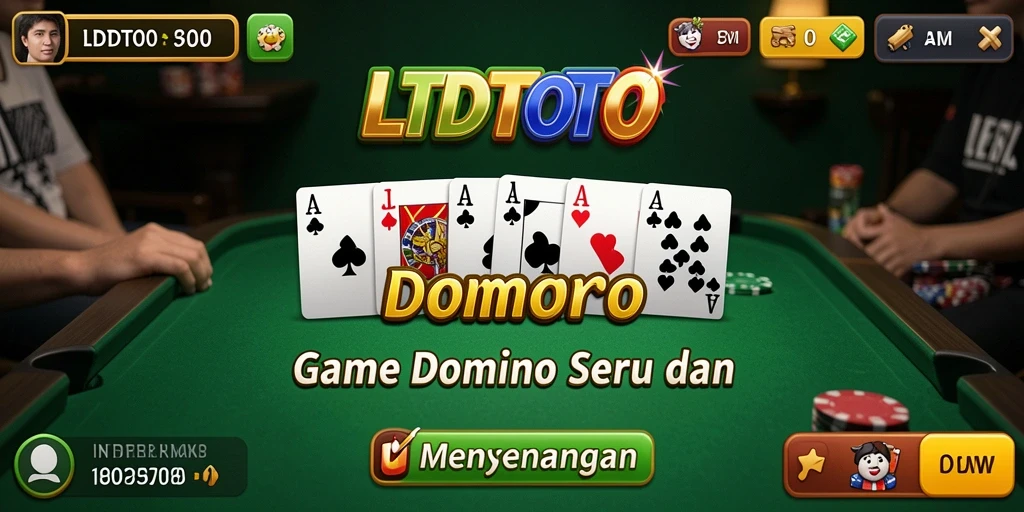 Screenshot LTDTOTO menampilkan gameplay seru dan interaktif dari permainan Domino.