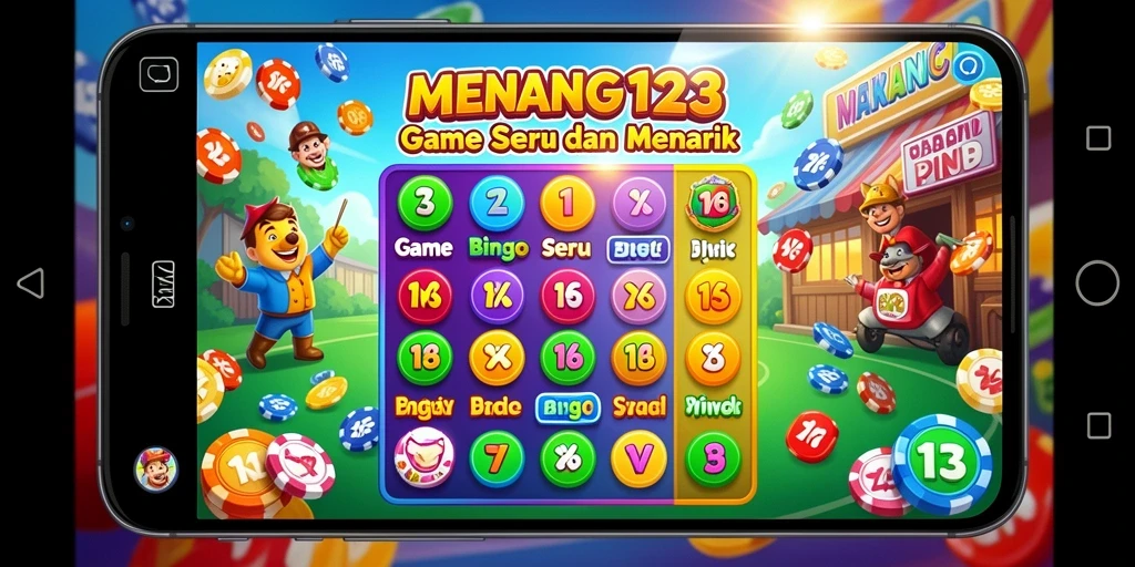 Screenshot dari gameplay seru MENANG123 yang penuh warna.