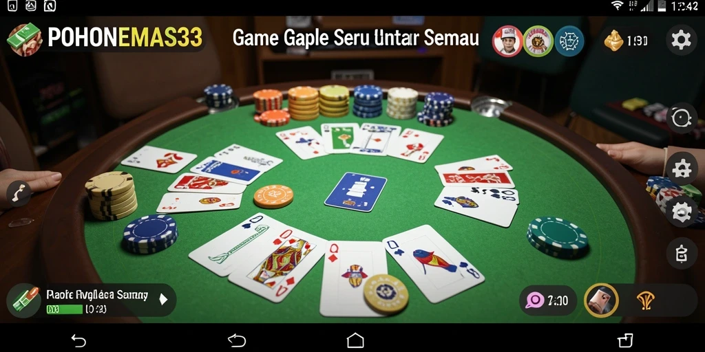 Screenshot gameplay POHONEMAS33 menampilkan momen seru Gaple.