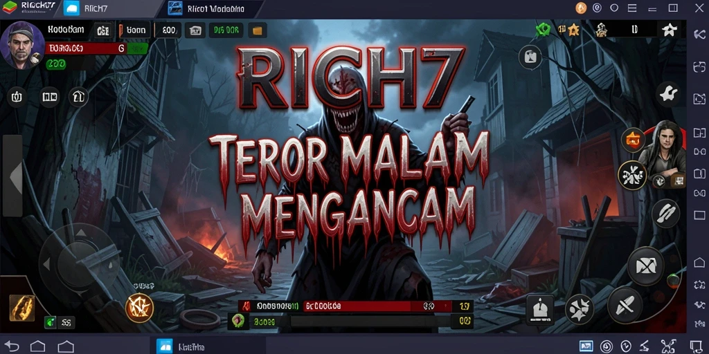 Screenshot menunjukkan momen mencekam dalam gameplay RICH7.